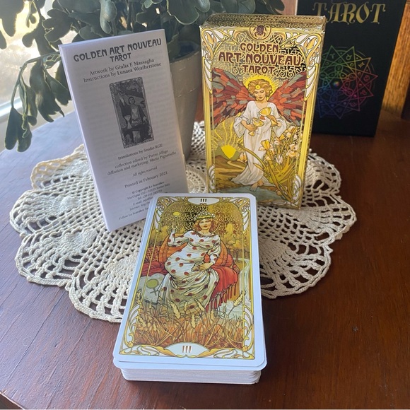 2 Tarot Learning Decks. Golden Art Nouveau Tarot Deck & Easy Tarot. - Picture 6 of 9